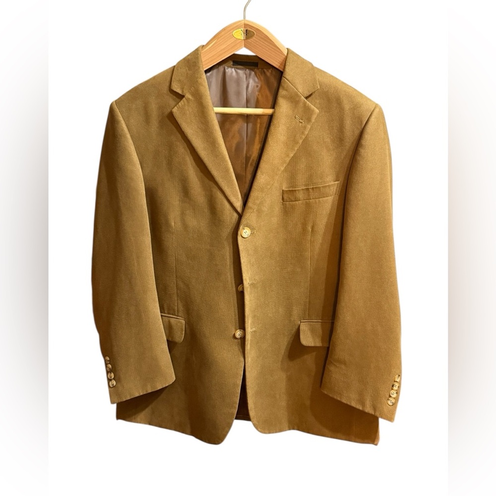Andrew Fezza Camel‎ Brown Blazer 44S Men Sport Coat Jacket Classic Men’s Fashion